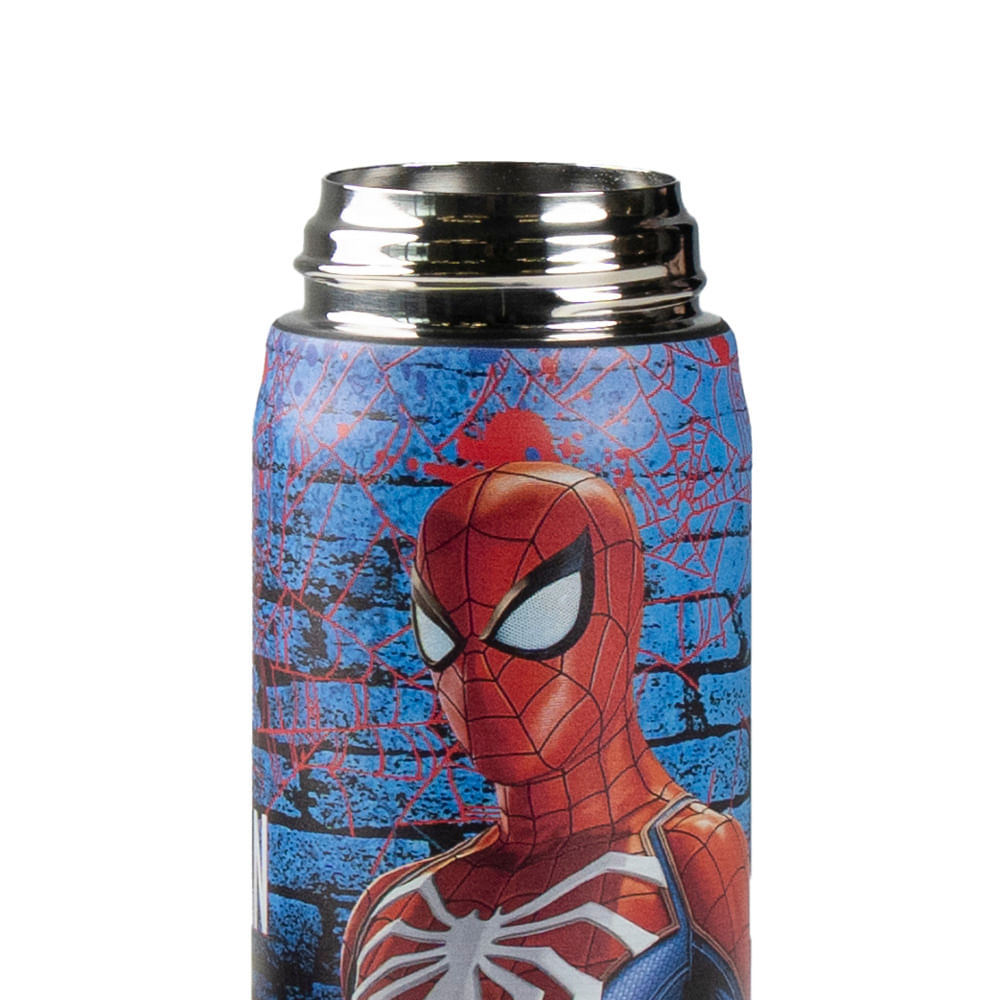 0161050035001 - GARRAFINHA TERM 350ML HOMEM ARANHA 26P  AZUL ESCURO U -5-